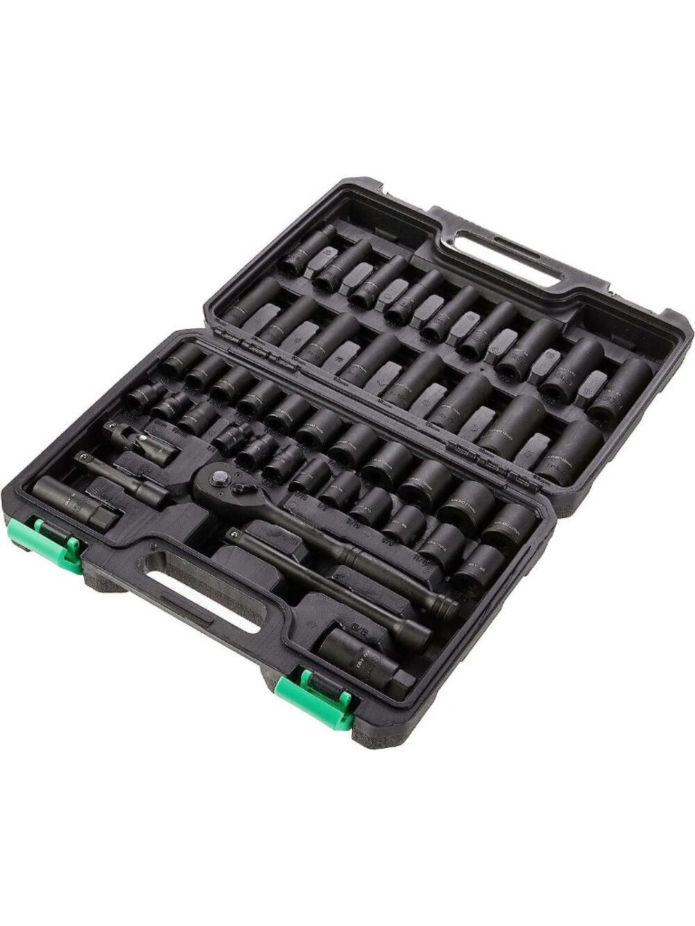 46-Piece Drive Socket Set - 3/8" Ratchet, SAE & Metric Sockets, Carrying Case